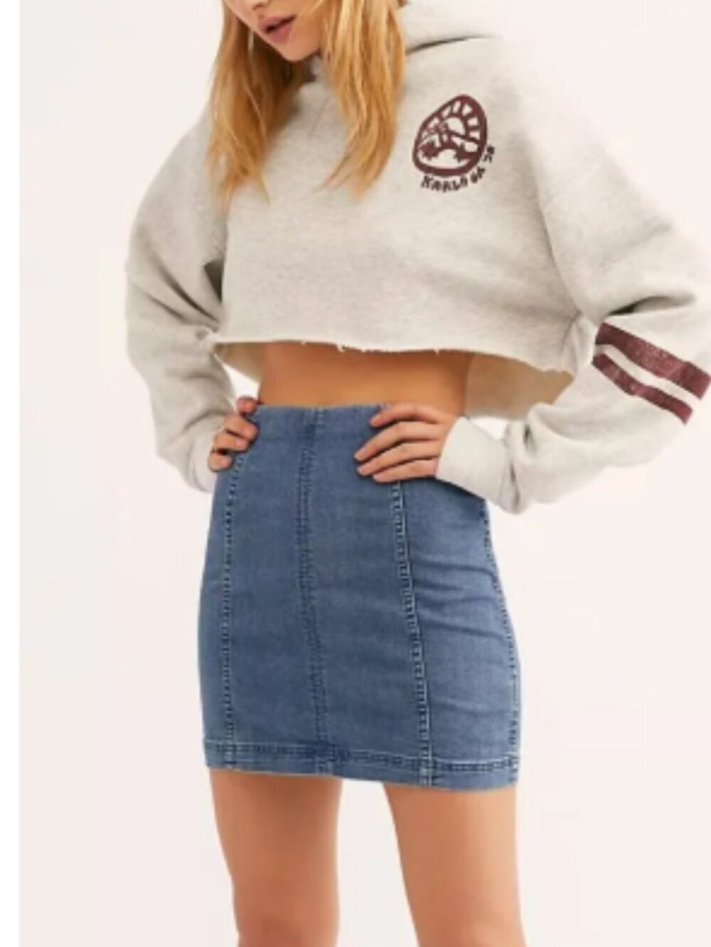 Free People Modern Femme Denim Miniskirt Size 10